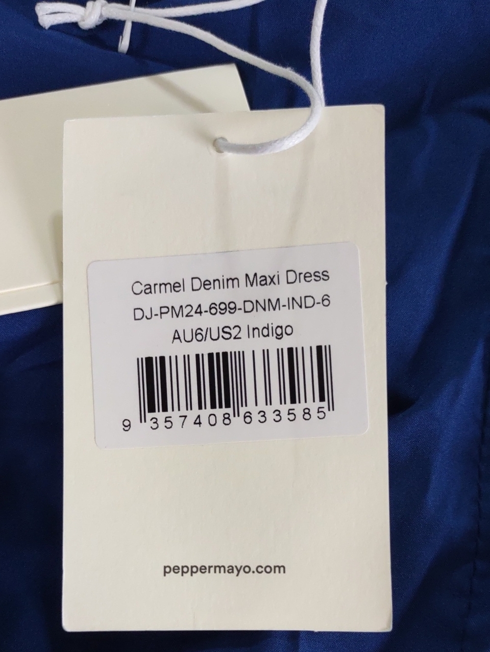 Peppermayo Size 2 Carmel Denim Maxi Dress - Picture 4 of 14